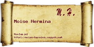 Moise Hermina névjegykártya
